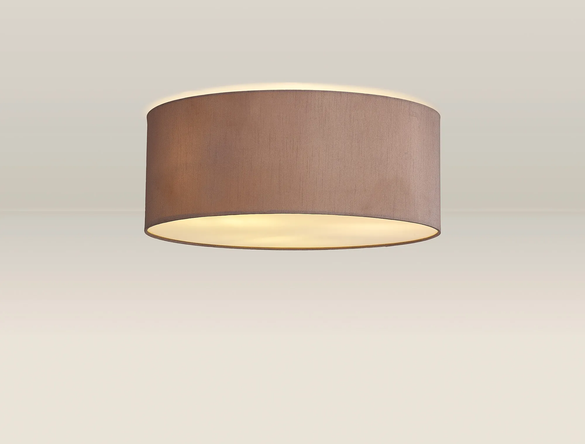 Baymont 50cm Flush 3 Light Taupe/Halo Gold, Frosted Diffuser DK0619  Deco Baymont WH TA